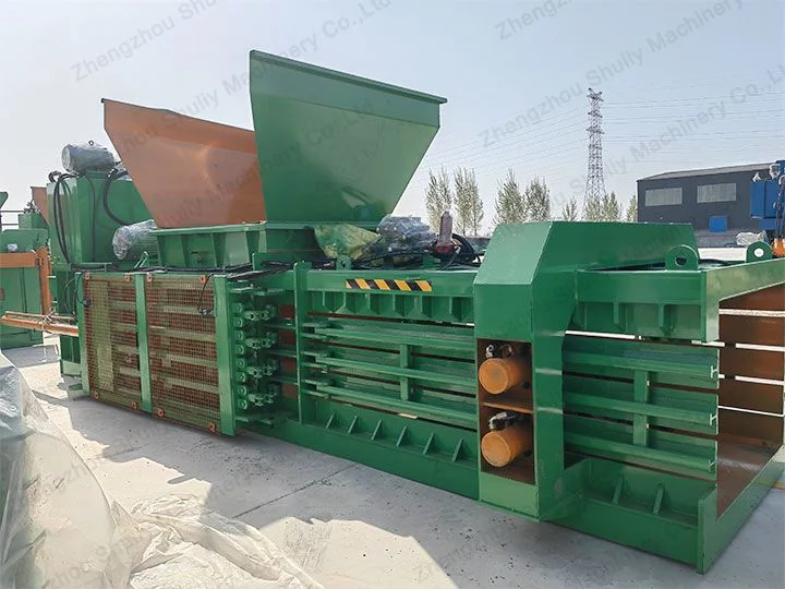 horizontal cardboard baler machine