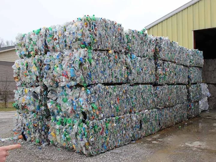 plastic bottles made by plastic baler