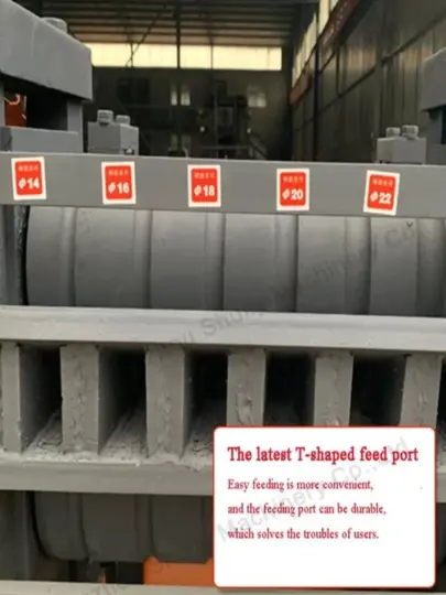 Steel Bar Straightening Machine 8 The latest T-shaped feed port