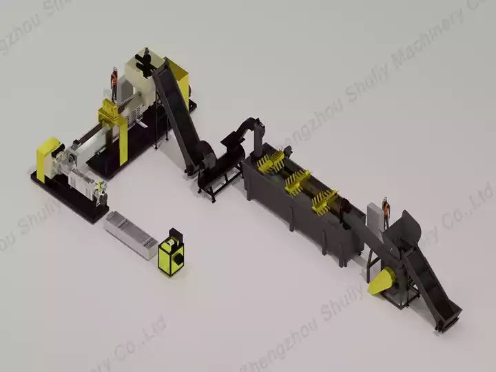 PP PE film recycling granulation line