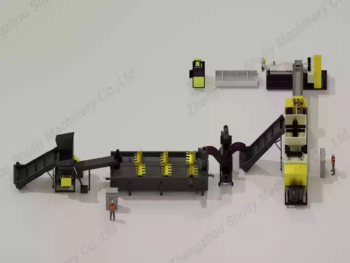 PP PE flakes pelletizing line