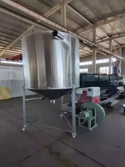 plastic pellet hopper silo