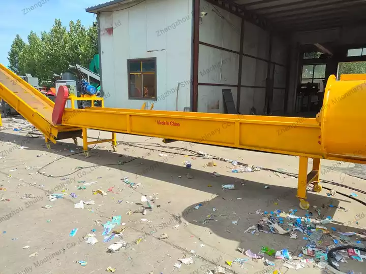 PET Bottle Washing Recycling Line | PET Bottle Flakes Washing Plant 11 Manual Sorting Platform
