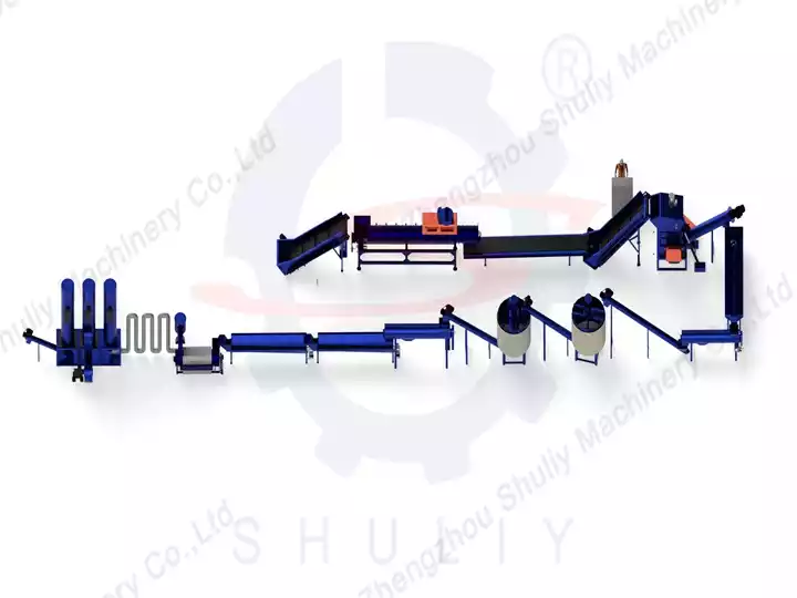 PET bottle washing recycling line