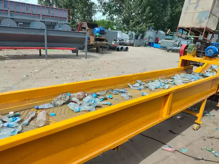 PET Bottle Washing Recycling Line | PET Bottle Flakes Washing Plant 12 Sorting Table