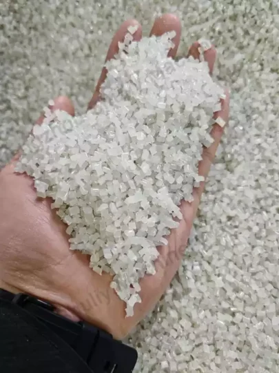 PET Bottle Washing Recycling Line | PET Bottle Flakes Washing Plant 2 Washing the finished product after granulation