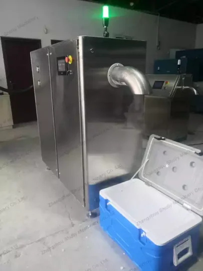 dry ice pelletizer for tropical fruit seafood export