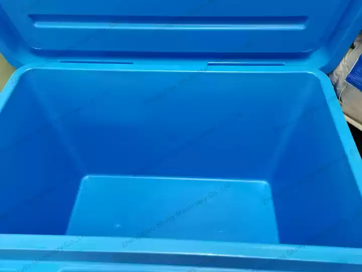 Inside the insulated box