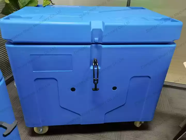 portable dry ice transport cooler box