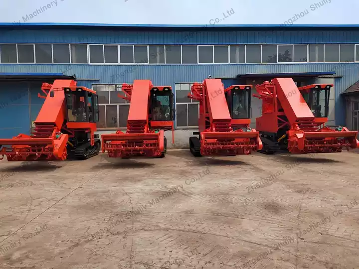 Rubber track salt harvester machine