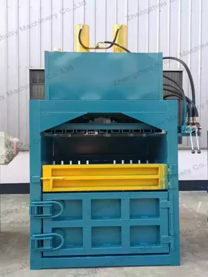 Vertical hydraulic used clothing baler machine