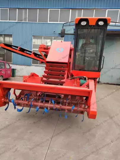 wheel salt harvester with crushing rotor