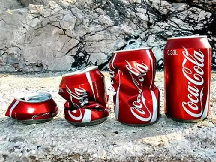Compressed aluminum cans