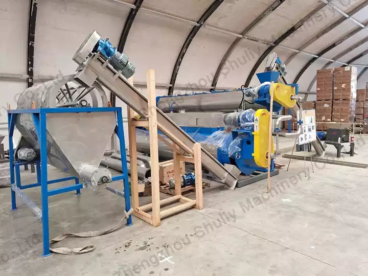 Large industrial fish meal production line